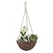 RUSTIKALE BLUMENAMPEL PFLANZAMPEL REBE SISAL 81CM