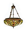 Warehouse of Tiffany WHT015 Tiffany-style Classic Hanging Lamp - Brown