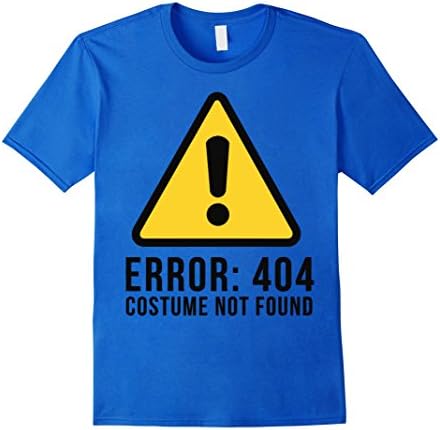 Men's Error 404 Costume Not Found t-shirt Large Royal Blue