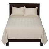 Fieldcrest Luxury Cream Coverlet - Queen