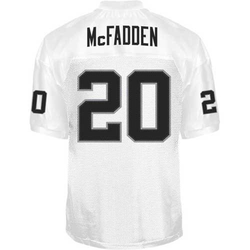 Oakland Raiders #20 Mcfadden White Jerseys Authentic Football Jersey Size 48-56 (Please Select the Size When You Order, Can Do Drop Shipping)