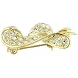 Gold Tone Fancy Rhinestone Hat Brooches Pin