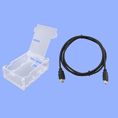Funingaming Transparent Clear Case Shell for Raspberry Pi 2 Model B (1GB) and Raspberry Pi 1 B+(B PLUS) Model Hard Plastic with 6 feet HDMI Cable