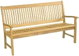 Teak Mayfair 3 Seater Wood Garden Furniture Bench Chair