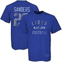 Men`s Detroit Lions #20 Barry Sanders Garment Washed Name & Number Tshirt