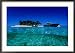 Dive Boats off Island, South Water Caye, Stann Creek, Belize Collections Framed Photographic Poster Print by Mark Webster, 35x25