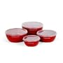 KitchenAid Cook's Series Set of 4 Prep Bowls, Red