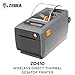 Zebra - ZD410 Wireless Direct Thermal Desktop Printer for Labels, Receipts, Barcodes, Tags, and Wrist Bands - Print Width of 2 in - USB, Ethernet, Bluetooth Low Energy Connectivity