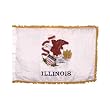 Illinois 3x5ft Nylon Flag with Indoor Pole Hem and Fringe