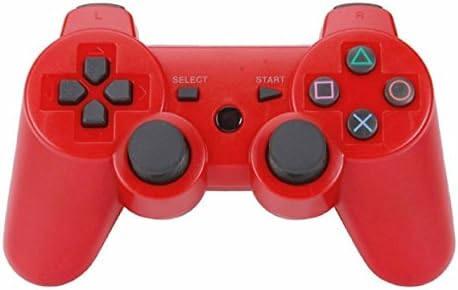 FULY Wireless Bluetooth Double Vibration Remote PS3 Controller for PS3(Red)