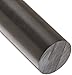 Acetal Round Rod, Opaque Black, Meets ASTM D6100, 1-1/2