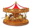 Gold Label Charming World's Fair Animated Carousel from Mr. Christmas