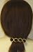 Four Gold Plated Buttons with Braid Center on French Barrette Hair Clip for Women and Teens