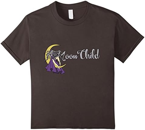 Kids MoonChild shirt Goddess of the Moon Child tshirt Zodiac tee 10 Asphalt