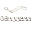 Single Strand 18 Inch 7.0-8.0mm White Semi-Round Freshwater Cultured Pearl Necklace