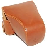 O.N.E. Two Piece Brown Hard Leather Case with Tripod Fixing for Samsung NX10 with 18-55mm lens or 30mm lens