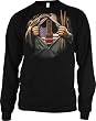 Guitar Superman Mens Music Thermal Shirt, Music In Me Liquid Blue Design Men's Thermal