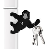 Mustard M 15015 Key Kong Magnetic Key Holder and Bottle Opener, Black/Grey