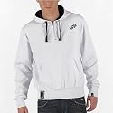 Henleys Mens Loop 1/2 Zip Hoody White