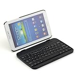 Cooper Cases(TM) Wordsmith Samsung Galaxy Tab 3 7.0 (P3200/P3210/T210/T211) Bluetooth Tastaturschale in Schwarz (Abnehmbare Schutzschale, integrierter Klappständer, englische QWERTY-Tastatur, 61 Laptoptasten, 55 Stunden Akkulaufzeit)