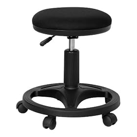 Click here to buy Black Ergonomic Stool with Foot Ring [WL-905DG-GG] by Office Furniture in a Flash.