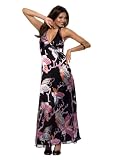 41sRMWCo0GL. SL160  Astrapahl, Elegantes Seidenkleid mit Motiven, lang, Farbe schwarz