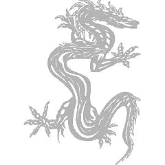 Auto-Tattoo "Dragon", silber, PVC-Aufkleber Gr��e ca. 17 x 24 cm