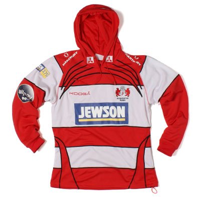 Gloucester 2011/12 Home Replica Hooded Sweat Red/White - size L Gloucester 2011/12 Home Replica Hooded Sweat Red/White - size L