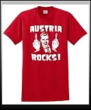 Austria Rocks Man Flipping Bird Represent Your Area T Shirt