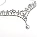 Plated Alloy Bowknot Rhinestone Wedding Tiara Headpieces with Pendant,Silver