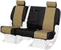 Coverking Custom-Fit Second Row Bench Seat Cover - Leatherette, Black-Beige