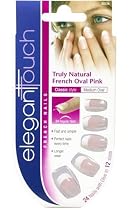 Elegant Touch Classic French Artificial Nails Truly Natural French Oval Pink
