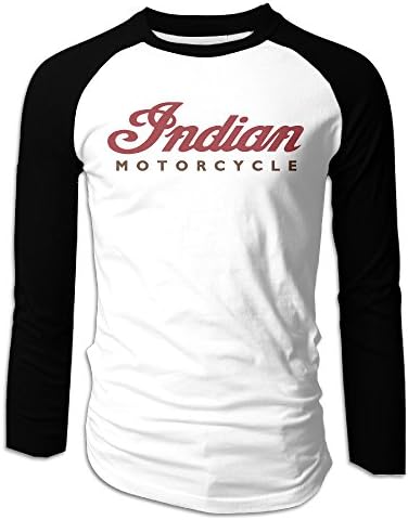 Indian Motor Cycles Logo Casual Black Men's Long Sleeve Raglan T-shirt