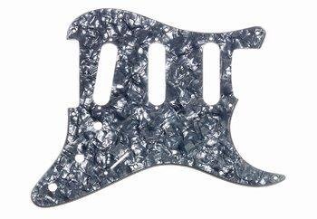 Strat Pickguard Black Pearloid 3-ply 11 Holes