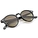 zeroUV - Classic Horn Rimmed Keyhole Nose Bridge P3 Round Sunglasses 46mm
