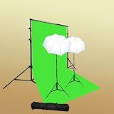 ePhoto Photography Video Continuous light Lighting Studio Video Light Lighting ChromaKey Chroma Key Green Screen + Support Kit by Ephoto T69green/bag