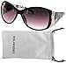 Vox Women's Polarized Sunglasses Designer Rhinestone Vintage Floral Eyewear