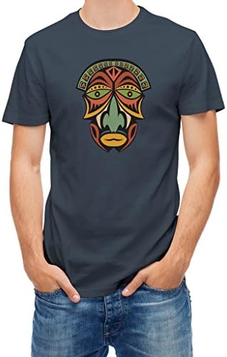 T shirt African Aborigine Ethnic Tribal mask Ritua Denim S