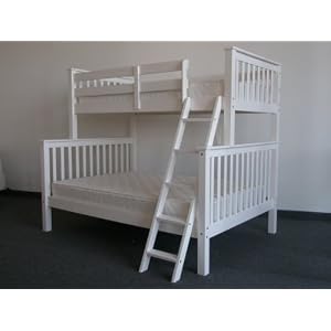 Bunk Bed Twin over Full Mission style in White
