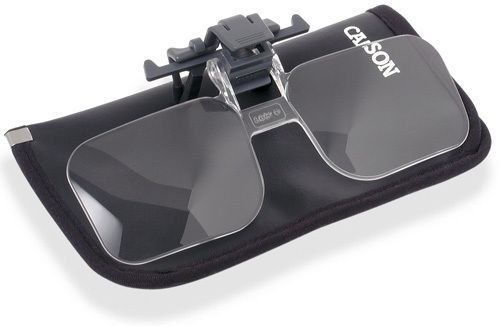 Carson Optical Clip-and-Flip 2x Power Magnifying Lens +4.00 Diopters