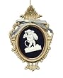 4.5" Ivory Victorian Style Frame with Cherub Holding Sickle Christmas Ornament