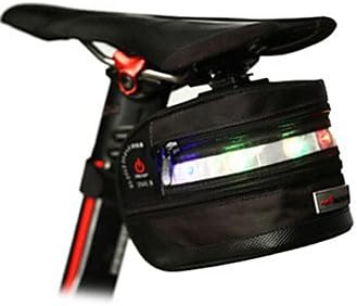 ACACIA 600D Extensible Bike Saddle Bag with Colorful Warning Taillight
