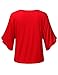 Doublju Women Shorts Sleeve Drape Neckline Active Wear Short Length Top