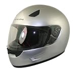 Hawk Solid Silver Motorcycle Helmet