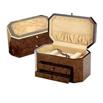 Reed & Barton Iris, Walnut - Thatch Suede Jewelry Box