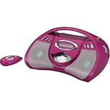 GPX BCD2306 Boombox with CD Player and AM/FM Tuner, Pink