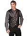 Scully Men's Lambskin Snap Front Vest Brown Medium