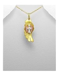 Angel Wings Pendant Necklace In 92.5 Sterling Silver