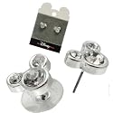 Disney Mickey Mouse Ears Stud Post Earrings on Mouse Card - Clear Ice Crystal