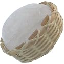 Eco Friendly Tawas Natural Deodorant in Bamboo Basket 80g